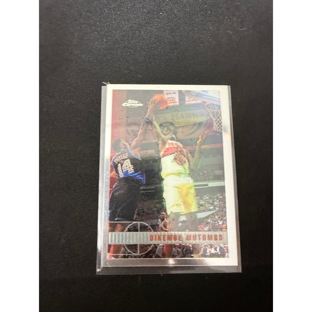 Topps Chrome‎ Dikembe Mutombo 63 Atlanta Hawks Excellent NBA Basketball Card - Picture 2 of 6